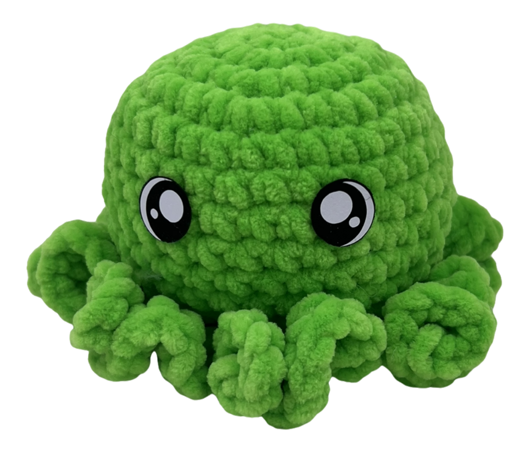 Baby Octopus Plushie- Electric Lime