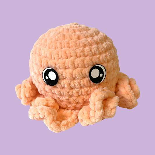 Baby Octopus Plushie- Peach