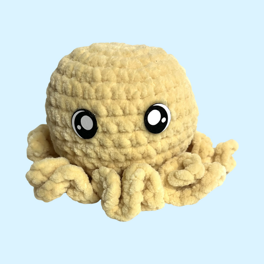 Baby Octopus Plushie- Mashed Potatoes