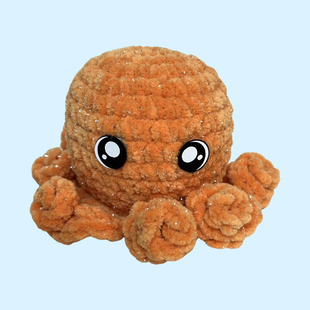 Baby Octopus Plushie-Tangerine Glitz