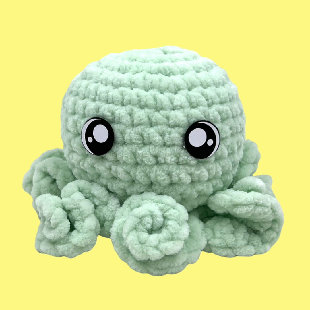 Baby Octopus Plushie- Mint