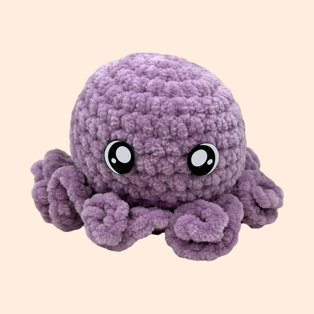 Baby Octopus Plushie- Dusty Mauve