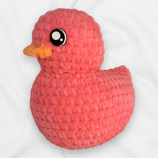 Small Rubber Duck- Neon Flamingo