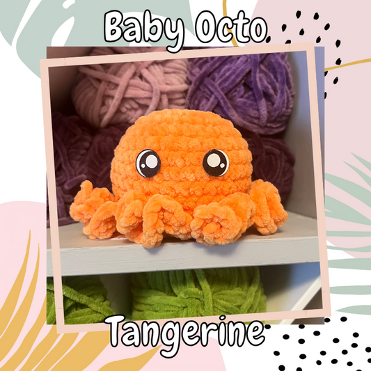 Baby Octopus Plushie-Tangerine